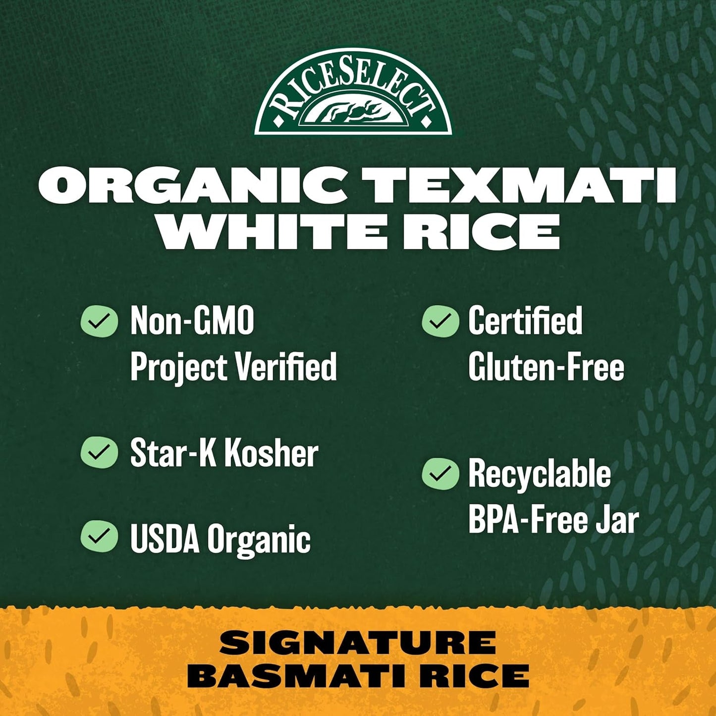 Organic Texmati White Rice, 32 Ounce (1 Count)