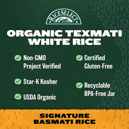 Organic Texmati White Rice, 32 Ounce (1 Count)