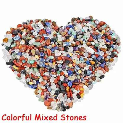 Natural Healing Crystal Mixed Stones Tumbled Chips Crushed Stone Gemstone Crystal Jewelry Aquarium Fish Tank Home Making Decoration