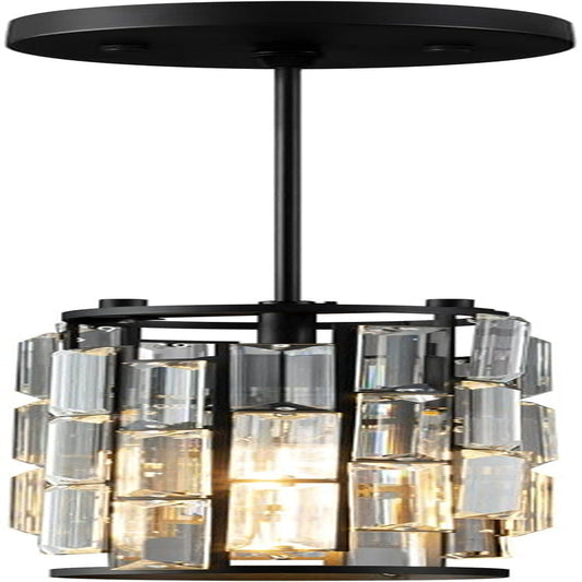 Black Pendant Lights Kitchen Island Modern Pendant Light, Crystal Pendant Light Fixture Mini Pendant Light, Pendant Lighting for Kitchen Island Bedroom (Black 1-Pack) - WORLD TIME VISITS