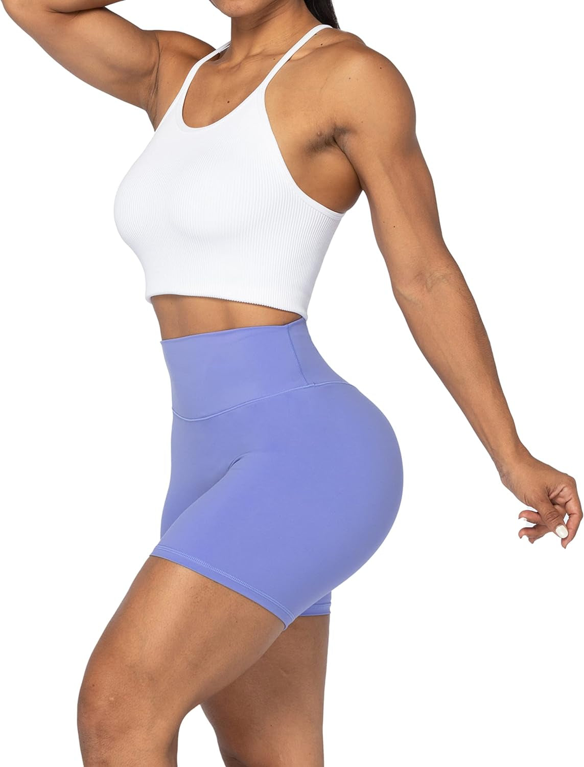 Sunzel No Front Seam High Waist Biker Shorts for Women, Squat Proof Yoga Workout Gym Bike Shorts