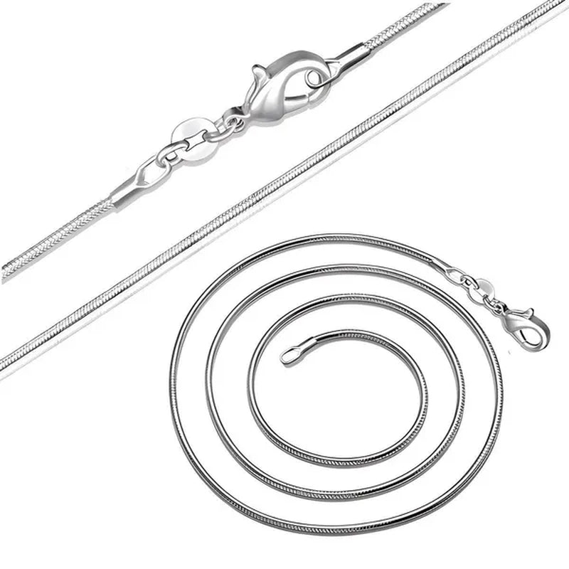 Flat Curb Chain 2mm Wide 16inch~24inch Long Silver Chain for Bracelet Necklace Basic Design Jewelry
