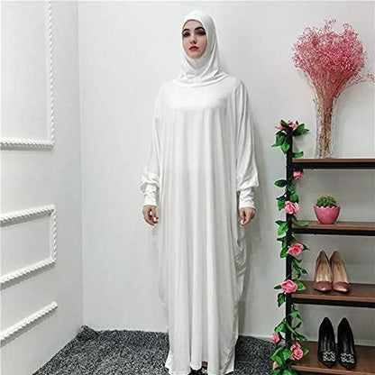 Women'S Muslim Dress One Piece Prayer with Hijab Full Length Dress Abaya Dubai Islam Robe Turkey Caftan
