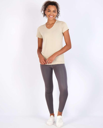 5 Pack: Women'S Short Sleeve V-Neck Activewear T-Shirt Dry-Fit Wicking Yoga Top (Available in Plus)