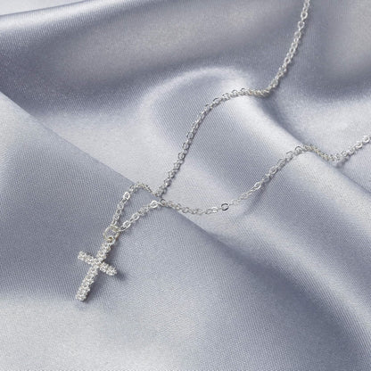 Cross Necklace for Women-Dainty Simple 14K Gold Plated/Sterling Silver Plated Cross Pendant Cute Necklaces Jewelry for Women