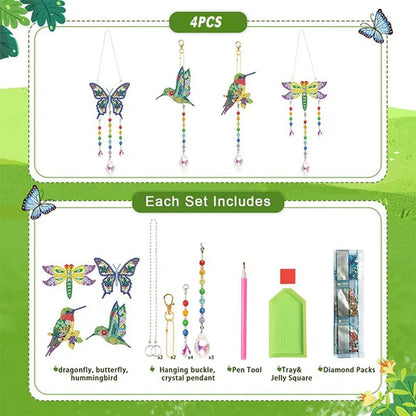 Diamond Painting Wind Chime Hanging Pendant Diamond Embroidery Kit Cross Stitch DIY Home Paint by Number Kits Art Craft