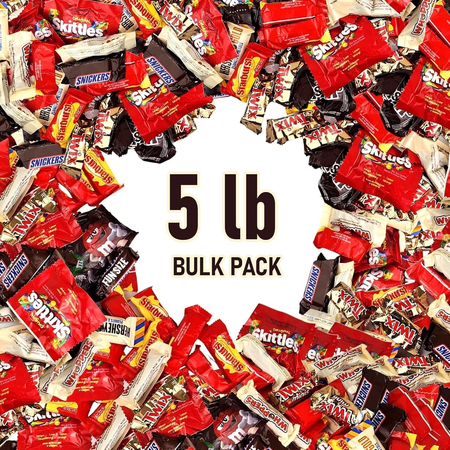 KATIES KANDY KORNER Individually Wrapped Chocolate Mix Bulk of Gold, Twix, M&M, Skittles, Starburst, Snickers, Whoppers, Assorted Candy for Holidays, Christmas, Birthdays - 5Lb - WORLD TIME VISITS