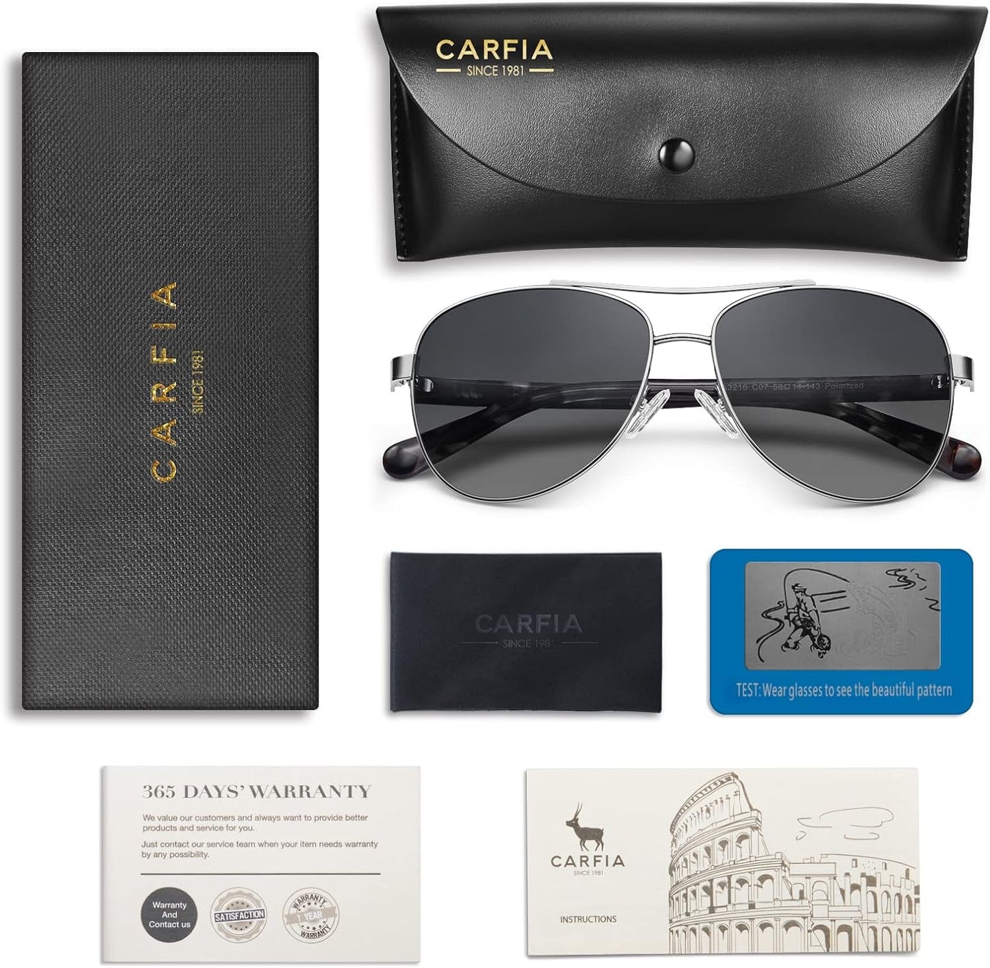 Polarized Sunglasses for Women UV Protection Acetate Arms Metal Frame Woman'S Shades CA3216