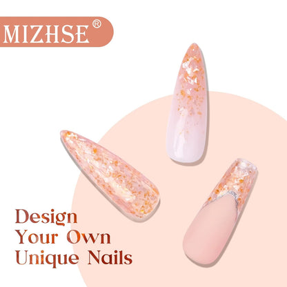Nude Jelly Glitter Gel Nail Polish Sheer Translucent Shimmer Sparkle Natural Soak off UV LED Gel Polish for Nail Salon Art Home Manicure Single Bottle 12Ml 0.4 Floz