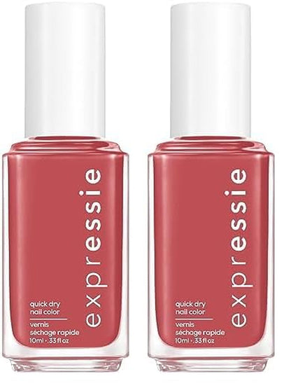 Expr, Quick-Dry Nail Polish, 8-Free Vegan, Nude Pink, Party Mix & Match, 0.33 Fl Oz (Pack of 2)