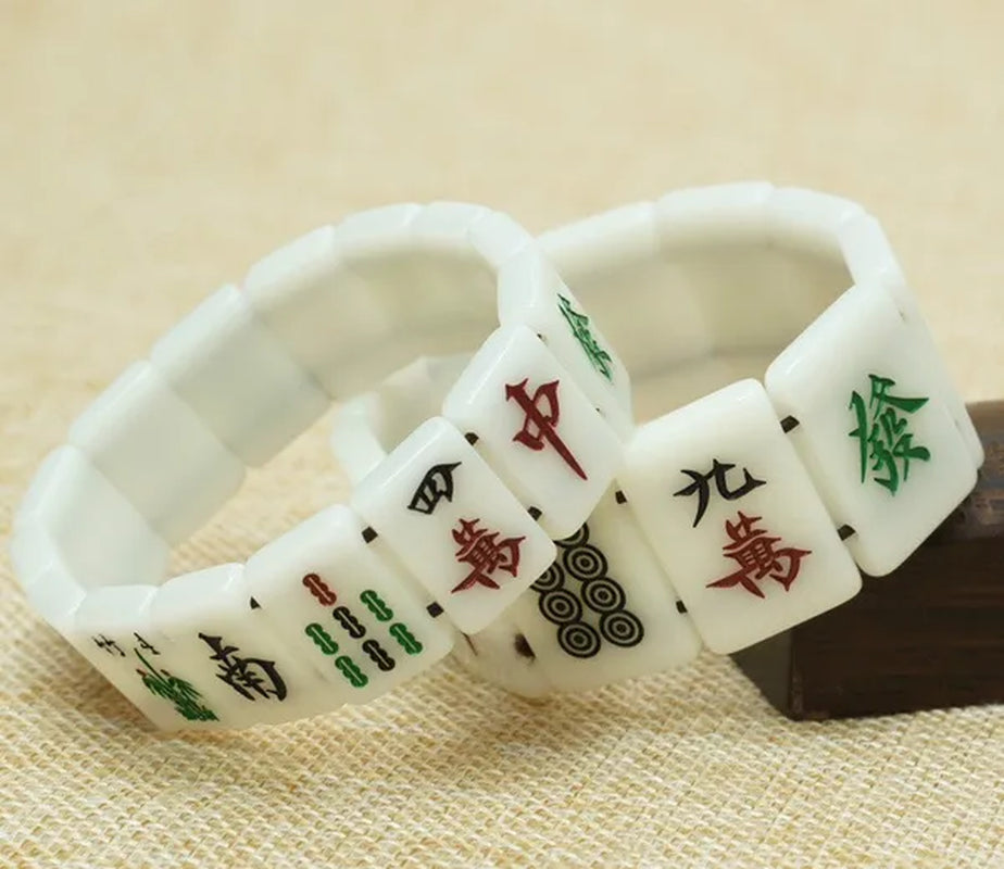 Creative Retro Chinese Style Mahjong Bangles Mah Jongg Bracelet for Men Women Gifts - WORLD TIME VISITS