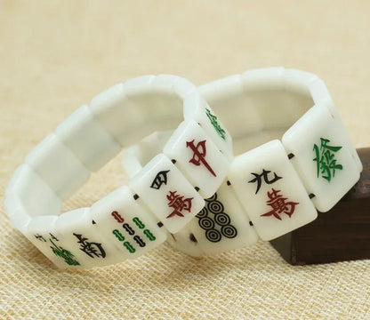 Creative Retro Chinese Style Mahjong Bangles Mah Jongg Bracelet for Men Women Gifts - WORLD TIME VISITS