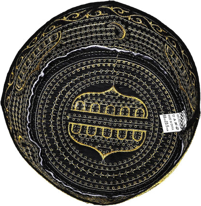 Muslim Prayer Hat for Men Worship Hat Islamic Muslim Prayer Hats Cap Beanie Headwear for Ramadan Eid