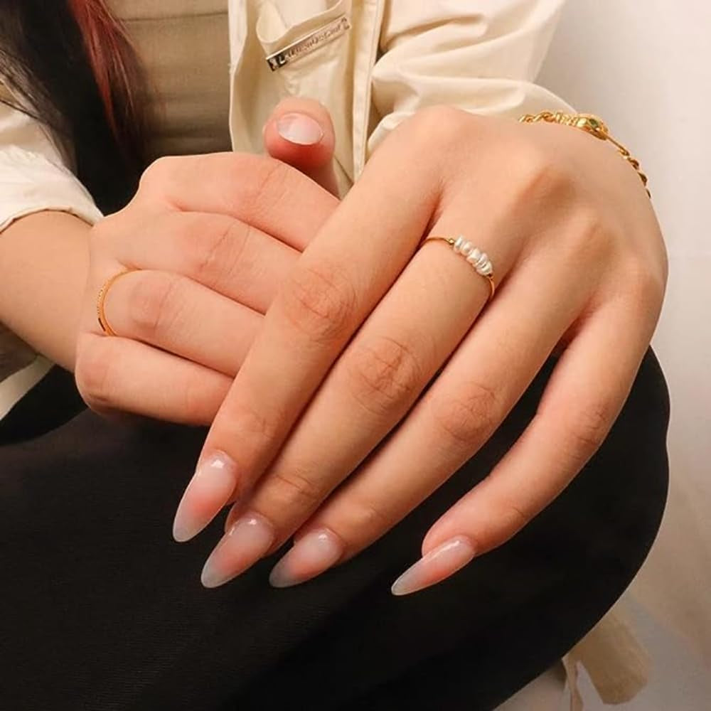 Dainty Minimalistic Freshwater Pearl Ring 316L Stainless Steel PVD Gold Plated