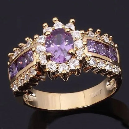 Jewelry Women Men's Blue Sapphire Cz 18K Golden Plated Wedding Rings Sz 7 8 9 10 11 ( Choice Color and Size )