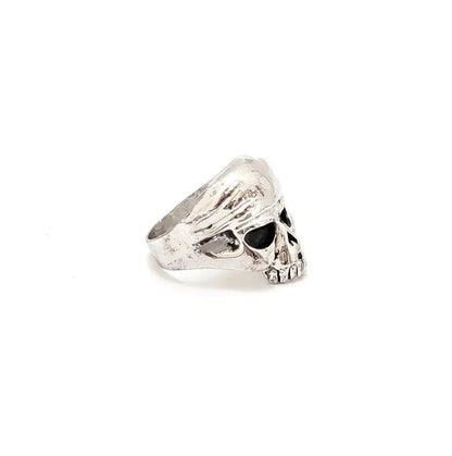 4 Pcs Silver Plated Gothic Rings | Sterling Silver Skull Rings | Grim Reaper Rings | Spider Rings For Men | Biker Rings