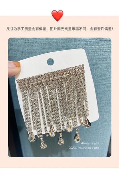 Autumn New Suit Accessories Are Fashionable, Exquisite and Simple Diamond Tassel Drop Pendant Net Red Brooch