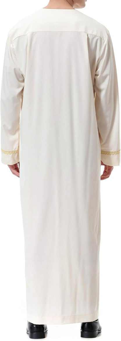 Islamic Mens Clothing Kaftan Maxi-Muslim Male Shirt Long Sleeve Abaya Dubai Cotton…