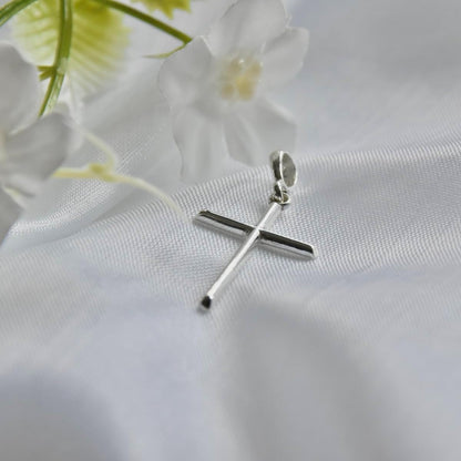 Cross Sterling Silver 925 Pendant Minimalistic Religious Unisex Jewelry