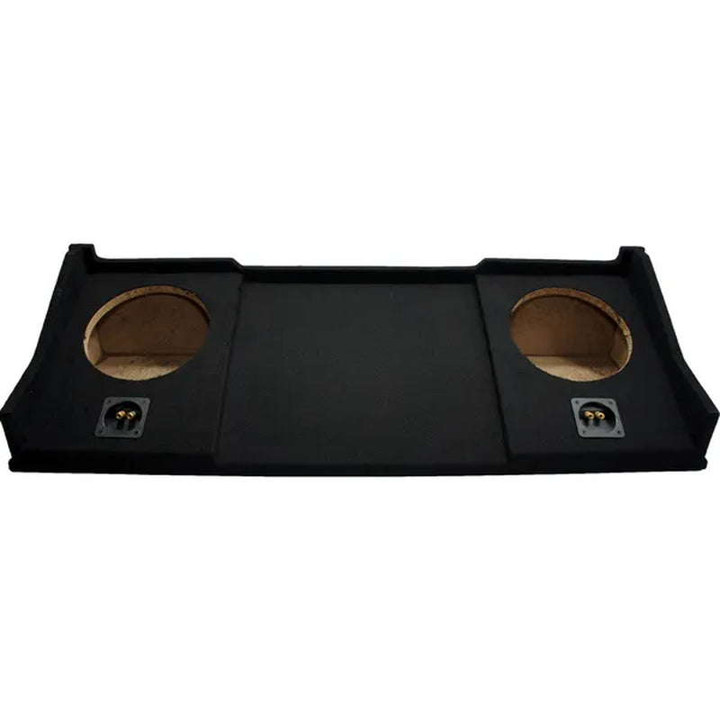 Compatible with Dodge Ram Extended, Quad or Club Cab Truck 1998-2001 Dual 10" Subwoofer Sub Box Speaker Enclosure