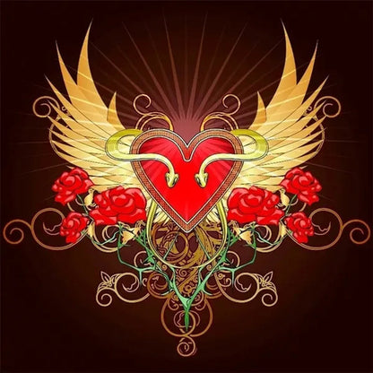 DIY 5D Diamond Painting Heart Full Drill with Number Kits Home Decor Wall Painting the Gift Arts and Crafts for Adults,Teenagers,The Old