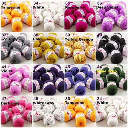 Sale New 300G/882Y Soft Cashmere Silk Wool Hand Knitting Baby Yarn White 1834