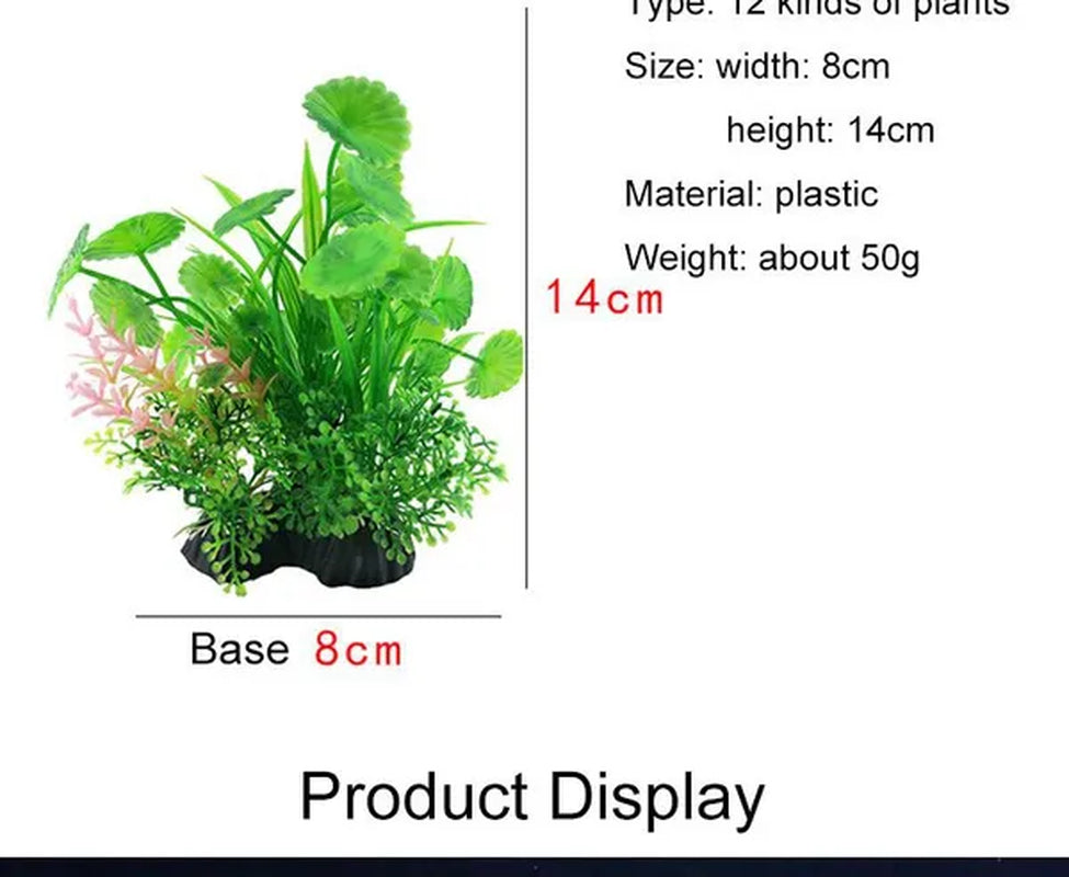 Fashion Luxury 14Cm Plants Plastic Simulation Artificial Plants Aquarium Water Ornament Fish Tank Grass Decoration