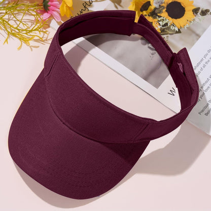 1 Piece of Sport Wear Athletic Visor Sun Sports Visor Hat Visor Adjustable Cap for Women and Men (One Size)