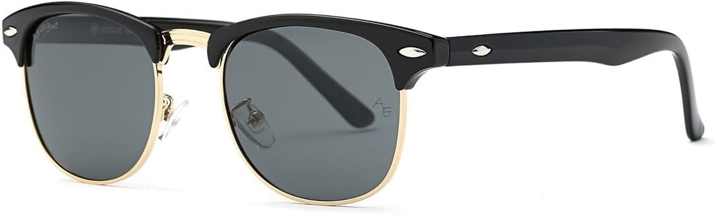 Polarized Sunglasses for Women and Men Semi Rimless Frame Retro Sun Glasses AE0369