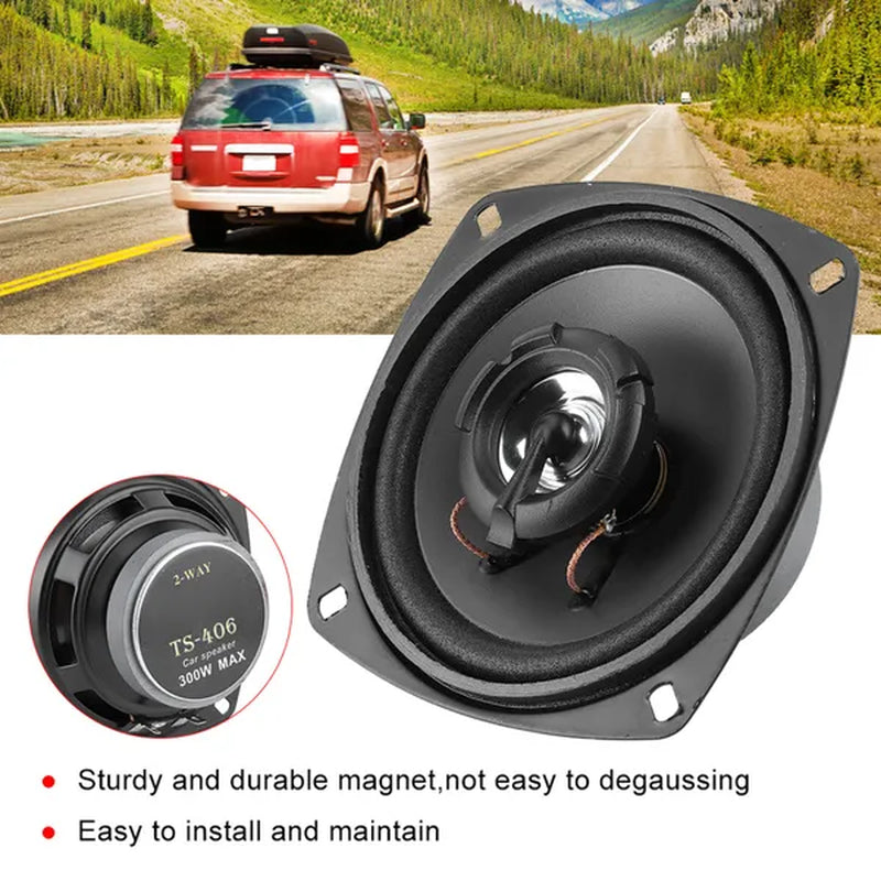 4In 12V 300W Coaxial Speaker Stereo Music High Sensitivity Hifi Loudspeaker for Car Audio System Omr
