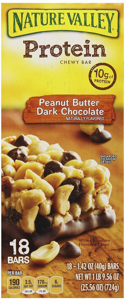 Nature Valley Protein Chewy Bar, Peanut Butter Dark Choclate, 25.56 Ounce