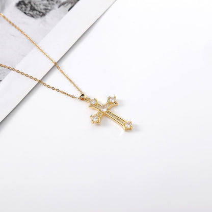 Cross Pendant Necklace for Women Jewelry Gold Cross Necklaces for Women Cross Necklace Minimalist Trendy Jewelry Valentines Day - WORLD TIME VISITS