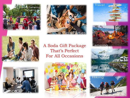 4 Variety Flavors (18 Pack) Mini 7.5 Oz. Multi Flavor Soda Variety Pack | Soft Drink Assortment of Beverages | the Beverage Care Package of Mix Pop | Home & Office Fridge Restock Kit