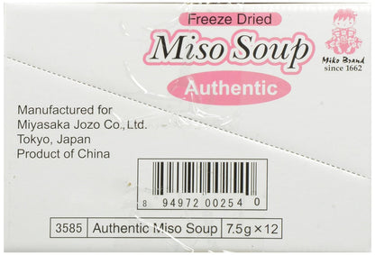 Freeze Dried Authentic Soup Miso, 0.27 Ounce (Pack of 12)