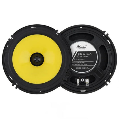 2Pcs 6 Inch 600W Full Range Frequency Car Audio Speaker Heavy Mid-Bass Modified Speaker Non-Destructive Installation