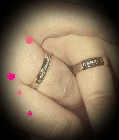 New Eternal Love Gold and Silver Rings Couple Gold Ring