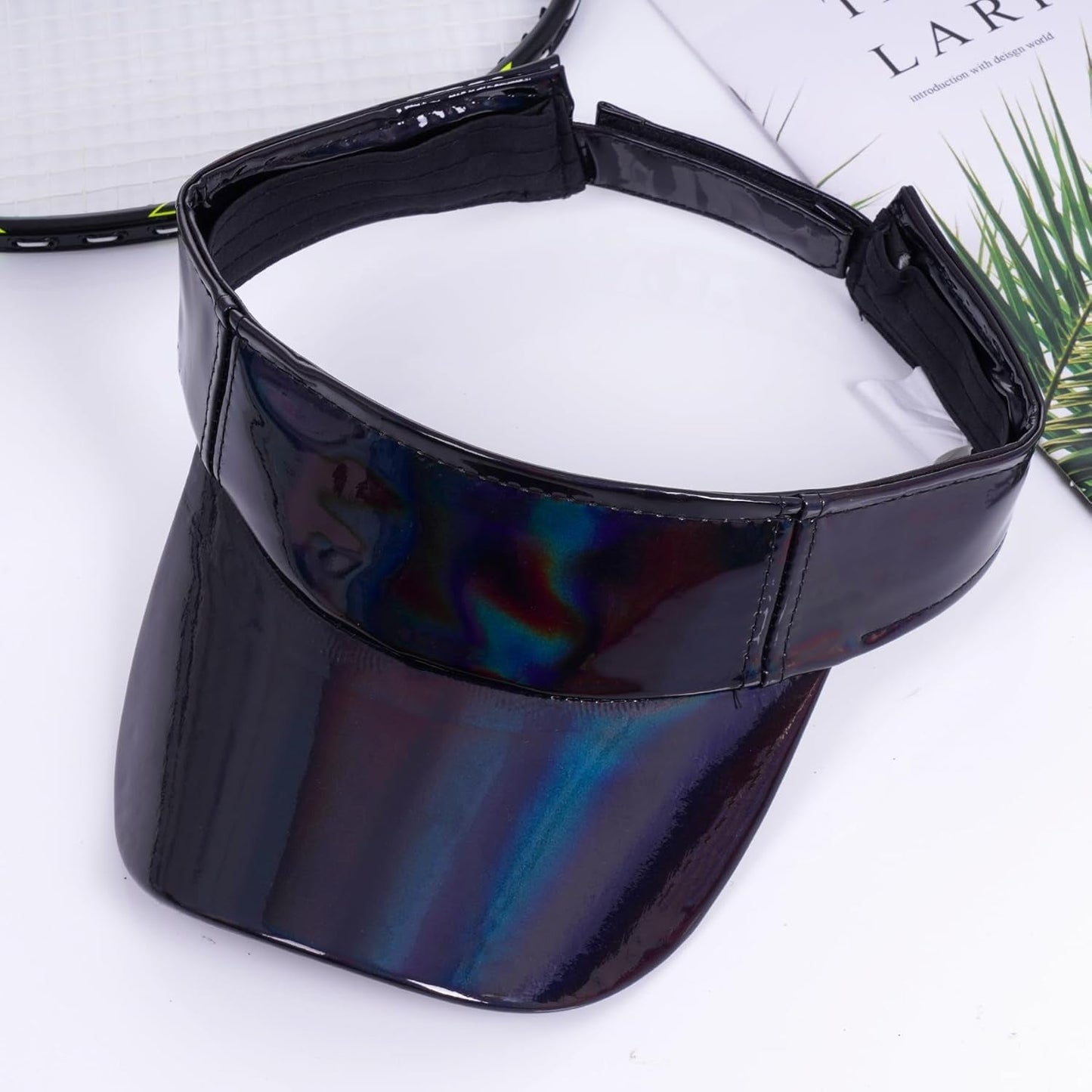 1 Piece of Sport Wear Athletic Visor Sun Sports Visor Hat Laser Visor Adjustable Cap for Women and Men (One Size)