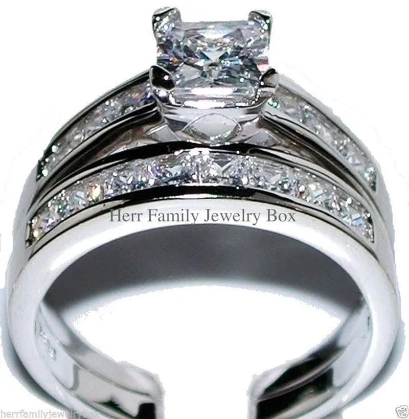 Sparking 925 Sterling Silve Ring Natural Gemstone White Sapphire Rings for Women Wedding Band Engagement Anniversary Fine Jewelry Gift