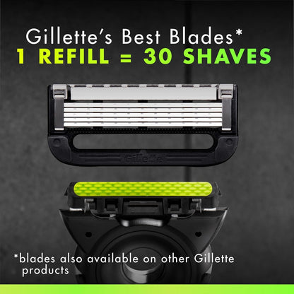 labs with Exfoliating Bar by  Razor for Men - 1 Handle, 4 Razor Blade Refills, Holiday Gifts for Men, Includes Premium Magnetic Stand