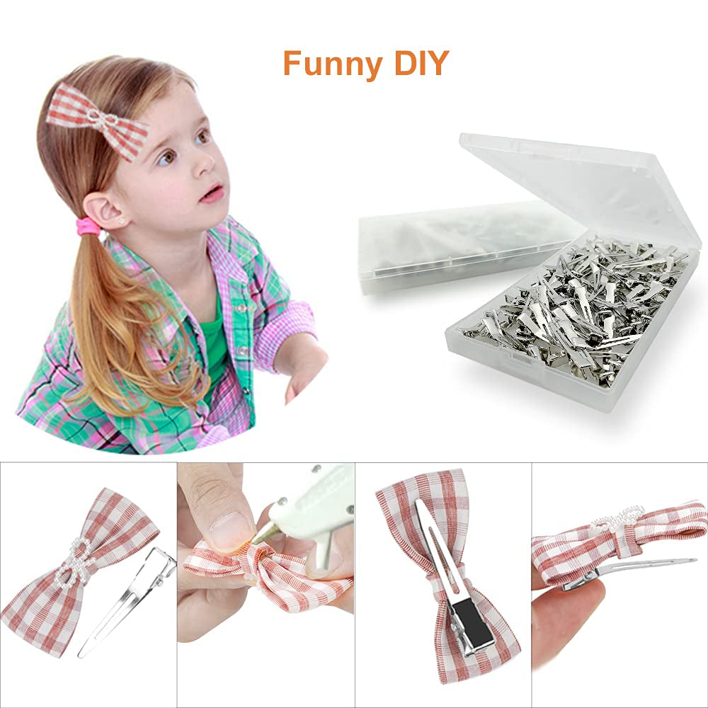 90Pcs Metal Duck Billed Hair Clips for Women Styling Sectioning, Silver Hair Pins for Long Hair, Alligator Curl Loc Clips for Thick Hair Roller, Salon, Bows DIY