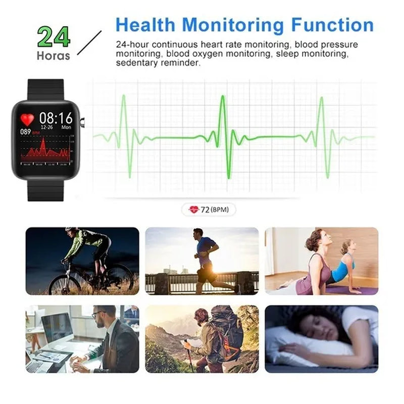 2021 NEW Smart Watch Bluetooth Watch Body Temperature Blood Pressure Blood Oxygen Monitor Wristband Fitness Tracker Bracelet Heart Rate Monitor Smartwatch 1.54" Large Screen with Flashlight PK DZ09 Apple Watch Series 6 5 4 Galaxy Watch Active