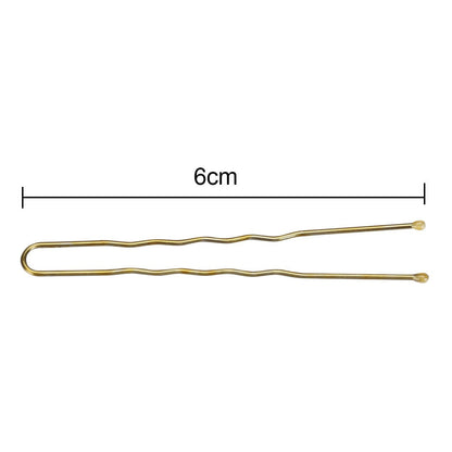 300 Bun Hair Bobby Pins U Shaped Pin Hair Grips to Clip Ballet Hair Net for Women 6 CM/2.3 Inch Golden