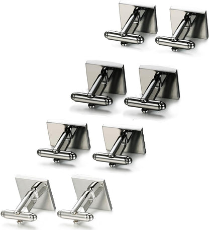 4-8 Pairs Wedding Business Classic Cufflinks for Men Unique Cufflink Set Mens