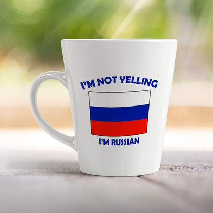 Ceramic Custom Latte Coffee Mug Cup I'M Not Yelling I Am Russian Russia Countries Tea Cup 12 Oz Design Only