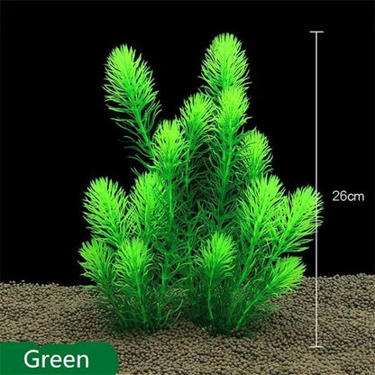 26cm Green PVC Material Simulation Artificial Water Grass Flower Water Fish Tank Aquarium Landscape Decoration Flowers Accessories