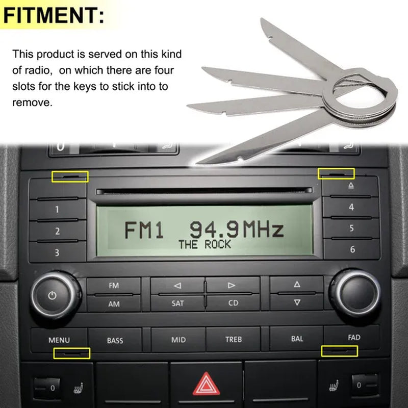 4Pcs Radio Stereo Removal Extractor Key Release Pin Head Unit Audio Install Tool for VW Audi Ford Mercedes Benz Skoda Car Parts