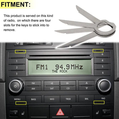 4Pcs Radio Stereo Removal Extractor Key Release Pin Head Unit Audio Install Tool for VW Audi Ford Mercedes Benz Skoda Car Parts