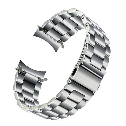 Premium Stainless Steel Watchband for Samsung Galaxy Watch 46mm SM-R800 Sports Band Curved End Strap Wrist Bracelet Silver Black - WORLD TIME VISITS