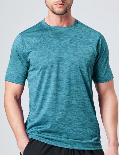 5 Pack Men’S Active Quick Dry Crew Neck T Shirts | Athletic Running Gym Workout Short Sleeve Tee Tops Bulk