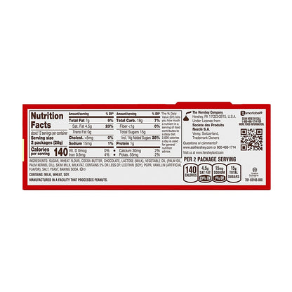 Milk Chocolate Wafer Snack Size, Candy Pantry Pack, 12.25 Oz (25 Pieces)